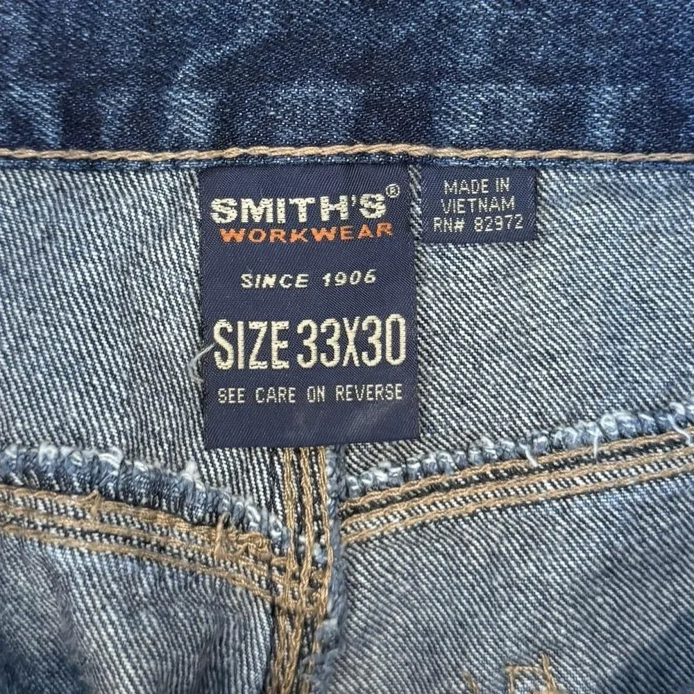 Vintage Smiths Workwear Baggy Blue Denim Carpenter Jeans Men's 33x30 Skater Y2K